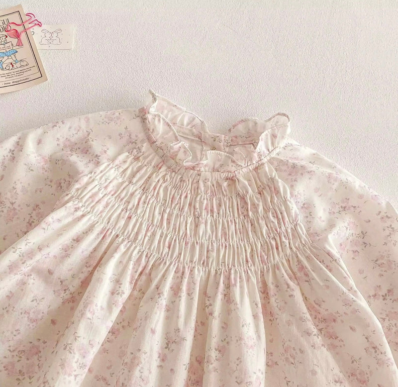 Chargez l&#39;image dans la visionneuse de la galerie, Robe 100% coton fille manches longues – Kali
