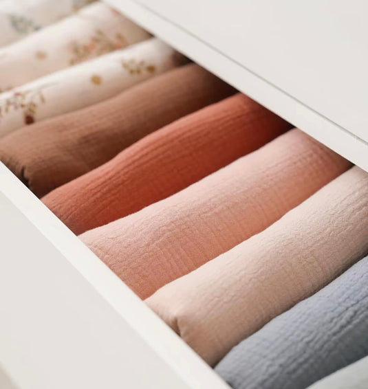Trio de mousselines en coton doux pour bébé – Modèle Kali