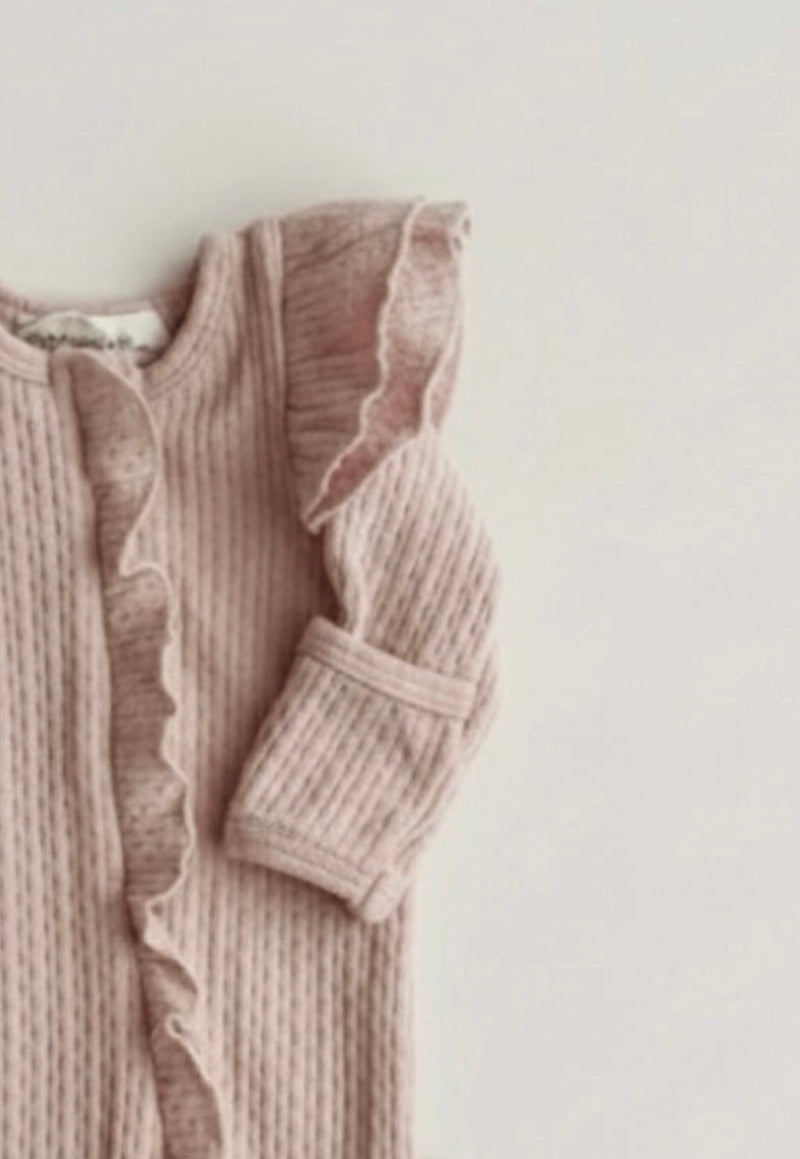 Chargez l&#39;image dans la visionneuse de la galerie, Barboteuse bébé avec bandeau assorti – Kali
