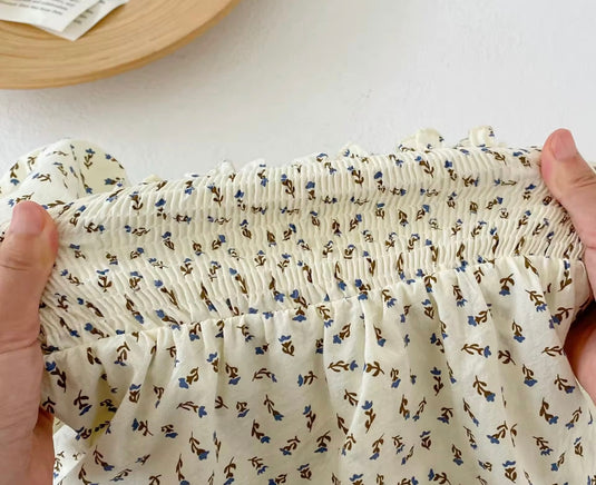 Cache-couches bébé manches bouffantes chic en coton – Kali