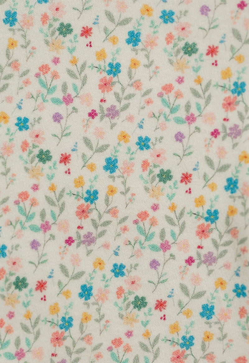 Chargez l&#39;image dans la visionneuse de la galerie, Barboteuse bébé coton bio motif petites fleurs – Kaki Lilas
