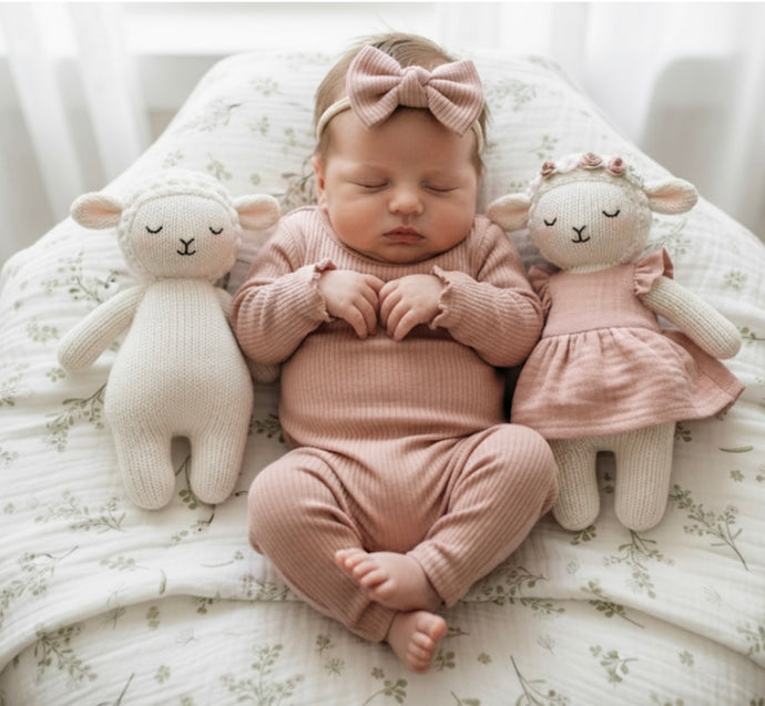 Trio de mousselines en coton doux pour bébé – Modèle Kali