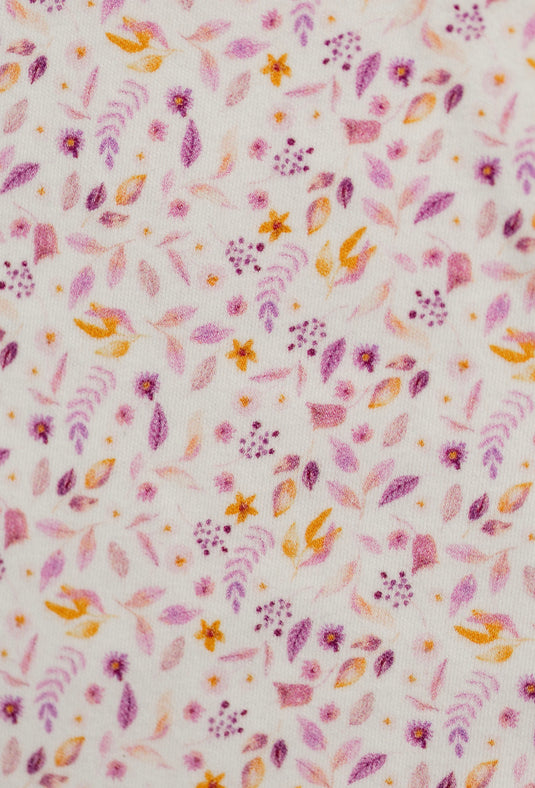 Barboteuse bébé coton bio motif feuilles lavandes – Kaki Lilas