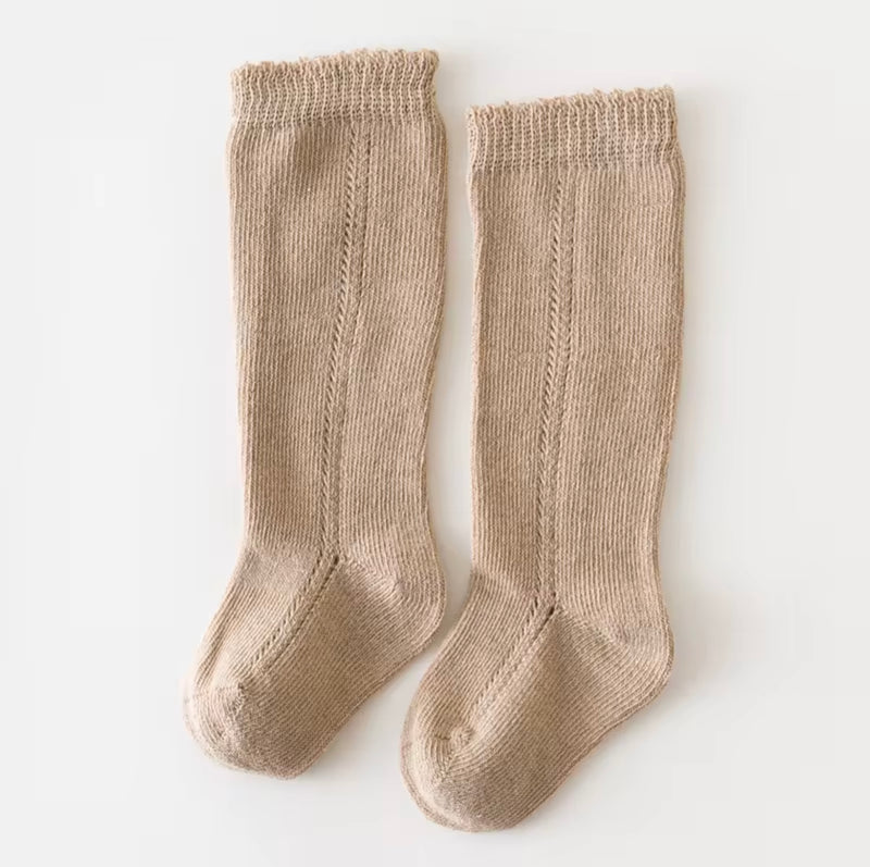 Chargez l'image dans la visionneuse de la galerie, Chaussettes hautes bébé fille coton doux – automne – Kali
