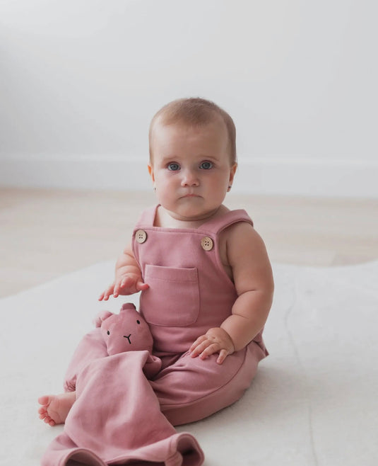 Doudou Lapin brossé Lovey-Berry coton bio