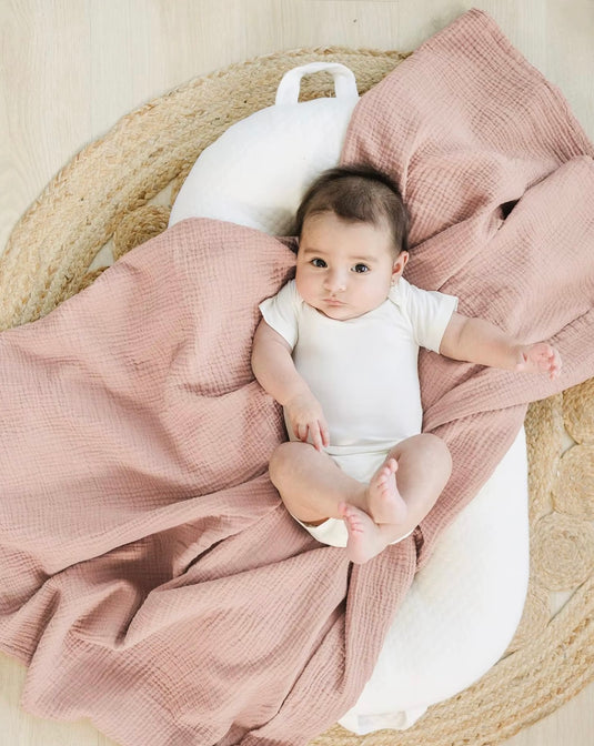 Trio de mousselines en coton doux pour bébé – Modèle Kali