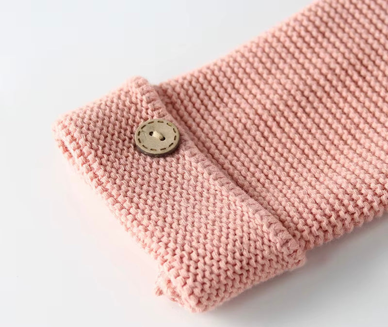 Load image into Gallery viewer, Baby cardigan in cotton knit – Blush Collection
