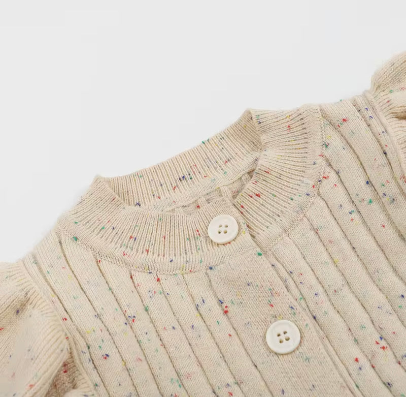 Chargez l'image dans la visionneuse de la galerie, Barboteuse bébé en coton manches longues motif moucheté – Kali
