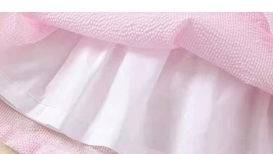 Robe fille manches courtes – Vichy