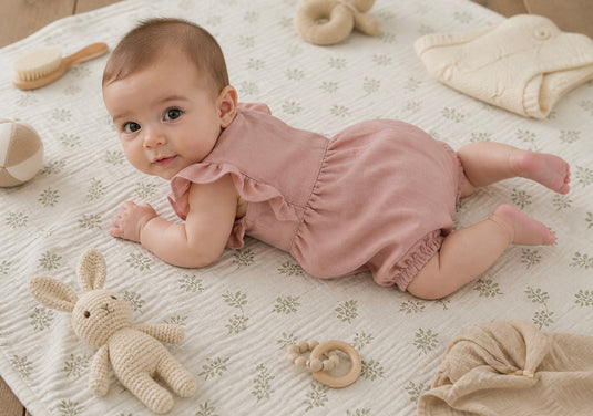 Mousselines (Trio) en coton doux pour bébé – Modèle Kali