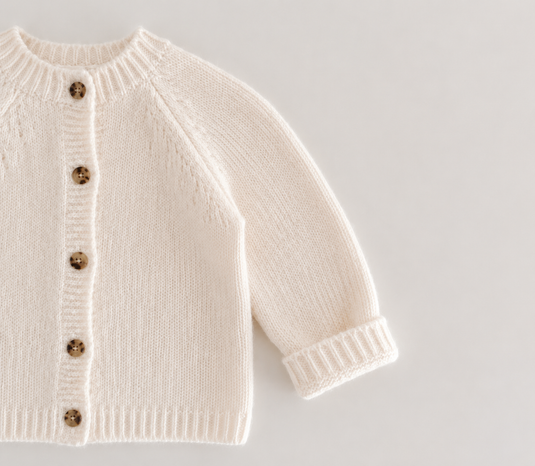 Timeless ivory knit cardigan for babies and girls – Fall-Winter