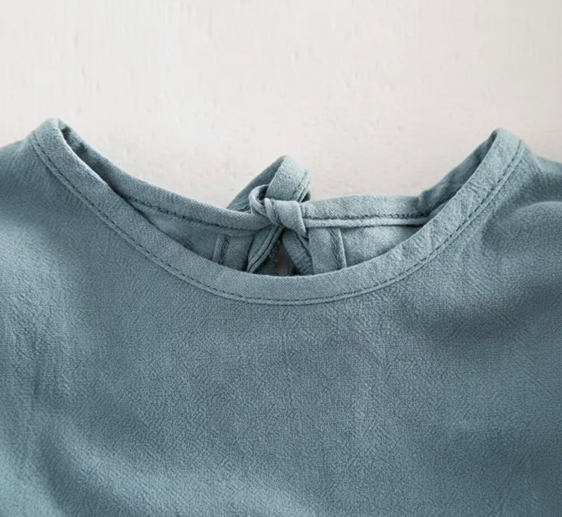 Chargez l'image dans la visionneuse de la galerie, Robe bleue à manches à volants – Kali (Précommande)
