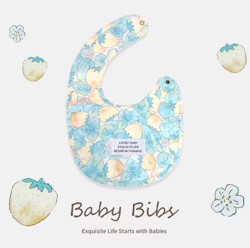 Chargez l&#39;image dans la visionneuse de la galerie, Bavoir bébé en coton motif fleuri – Kali
