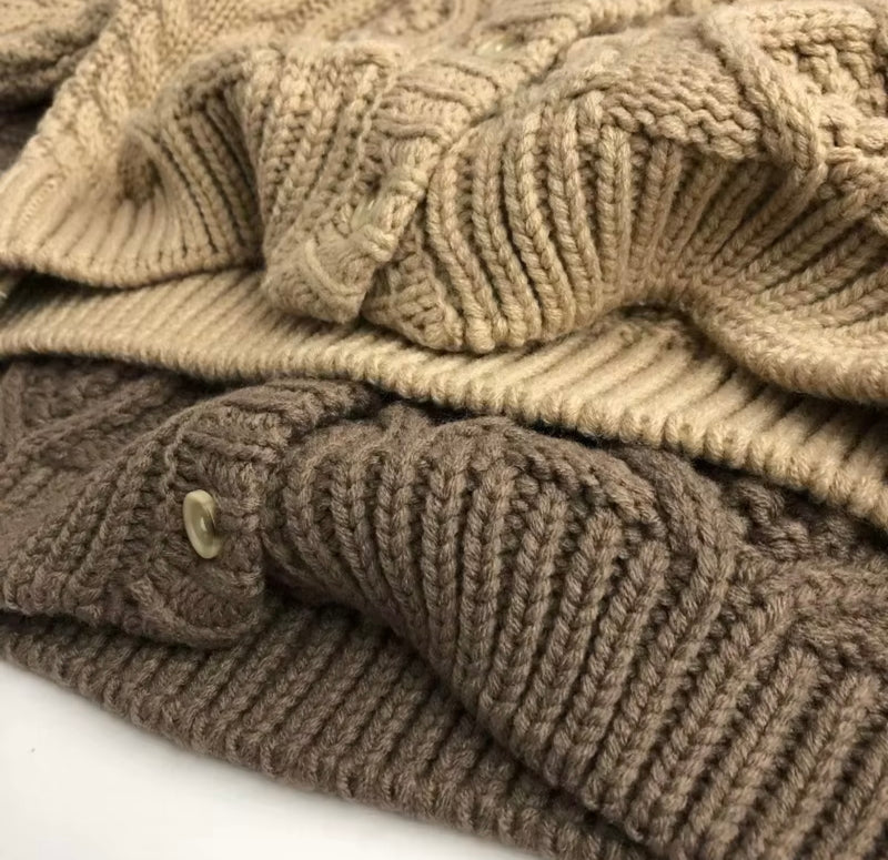 Load image into Gallery viewer, Cardigan pour filles automne-hiver tricoté – Kali - Boutique Kaki Lilas
