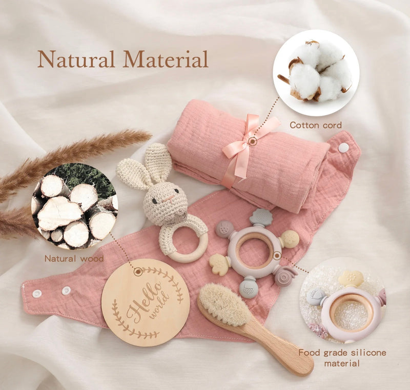 Chargez l&#39;image dans la visionneuse de la galerie, Coffret cadeau bébé complet – Kaki Lilas Kali
