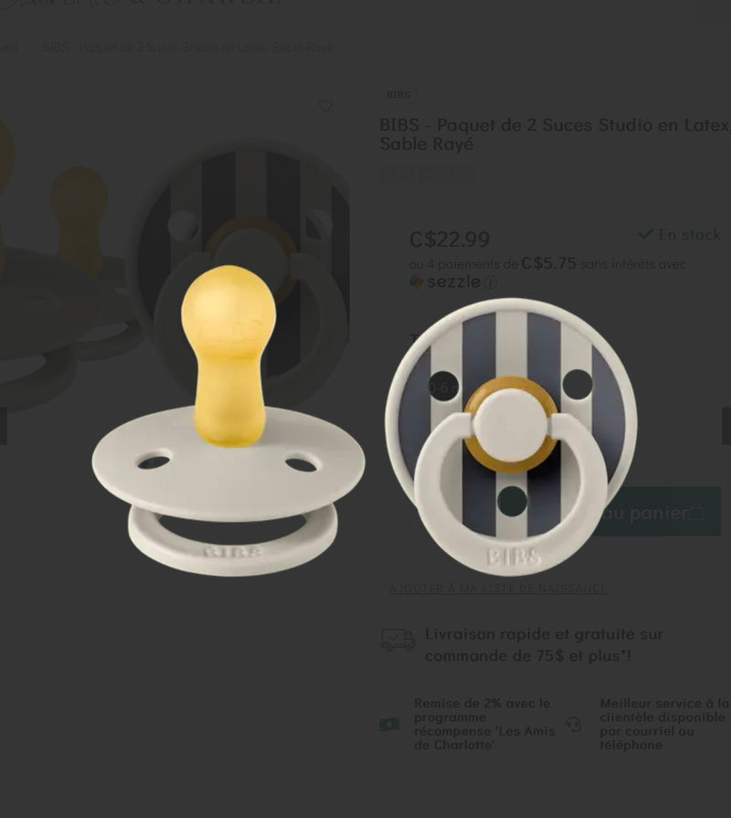 Load image into Gallery viewer, Pack containing two Bibs latex pacifiers in Sand Mix color
