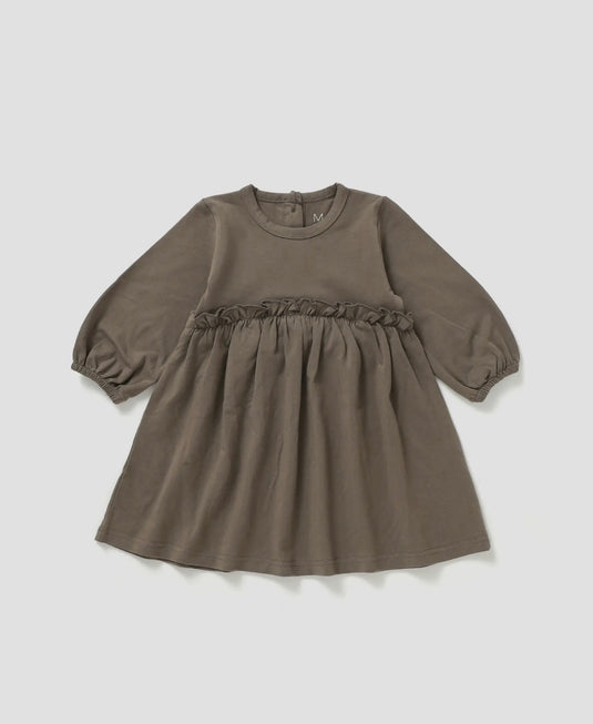 Robe en jersey à manches longues Walnut coton bio