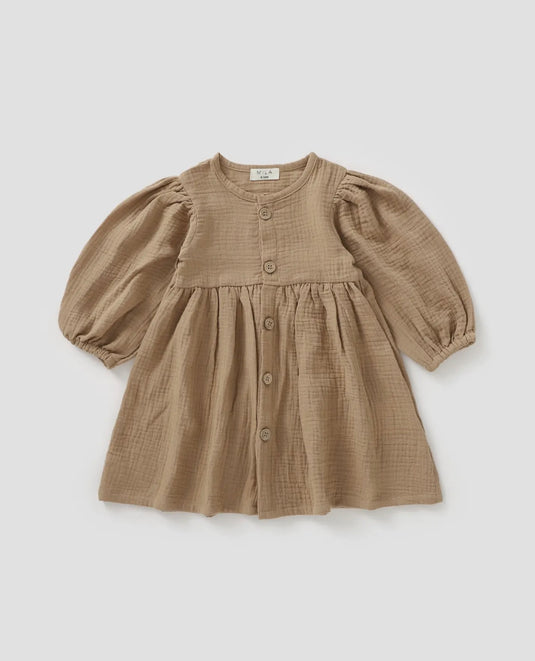 Robe à manches bouffantes Acorn coton bio