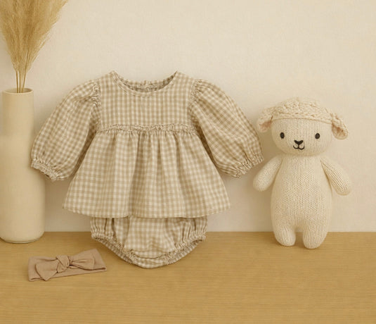 Ensemble bébé fille à carreaux – Kali