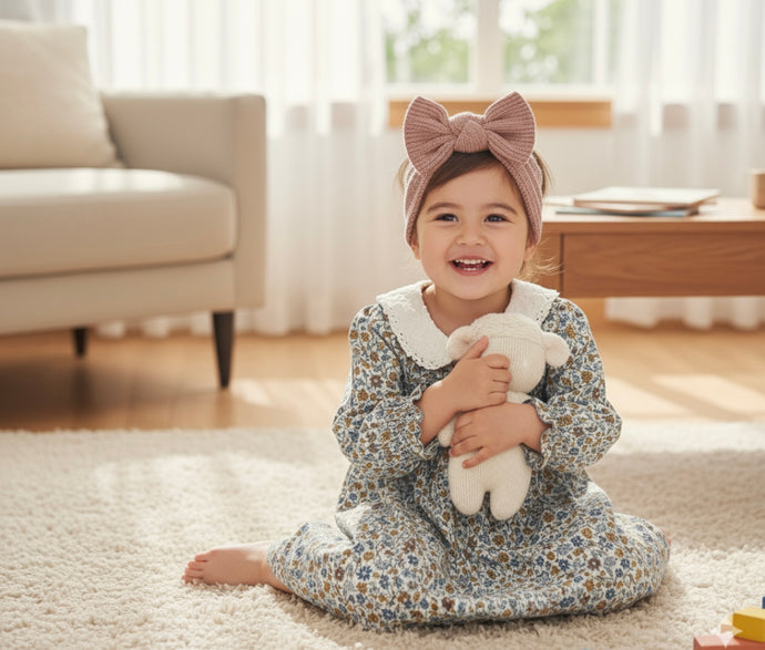 Bandeau noeud tricoté coton bio – Kali