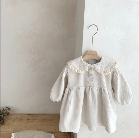 Robe fille deux tons – Modèle Kali en coton doux, style élégant