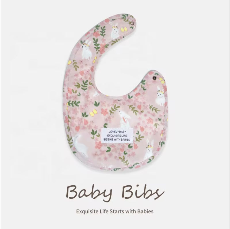 Chargez l&#39;image dans la visionneuse de la galerie, Bavoir bébé en coton motif fleuri – Kali
