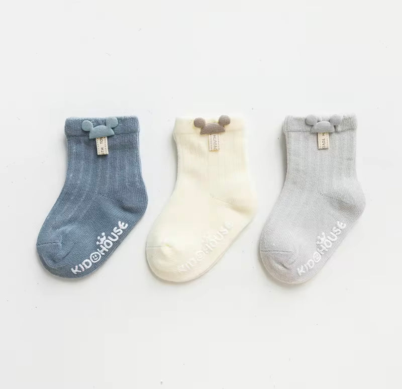 Load image into Gallery viewer, Ensemble de 3 paires de chaussettes Kali - Boutique Kaki Lilas

