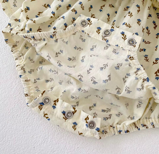 Chic cotton puff sleeve baby diaper cover - Kali