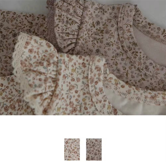 Ensemble bébé 3 pièces fleuri automne-hiver – Kali - Boutique Kaki Lilas