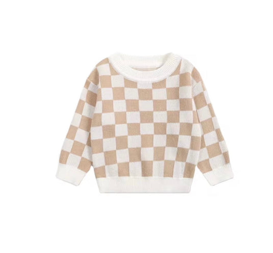 Ensemble garçon tricot à carreaux Kali
