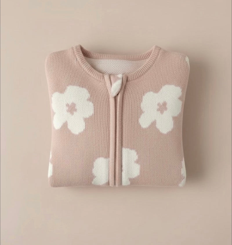 Load image into Gallery viewer, Baby hooded jumpsuit with floral prints in autumn and winter – Kali
