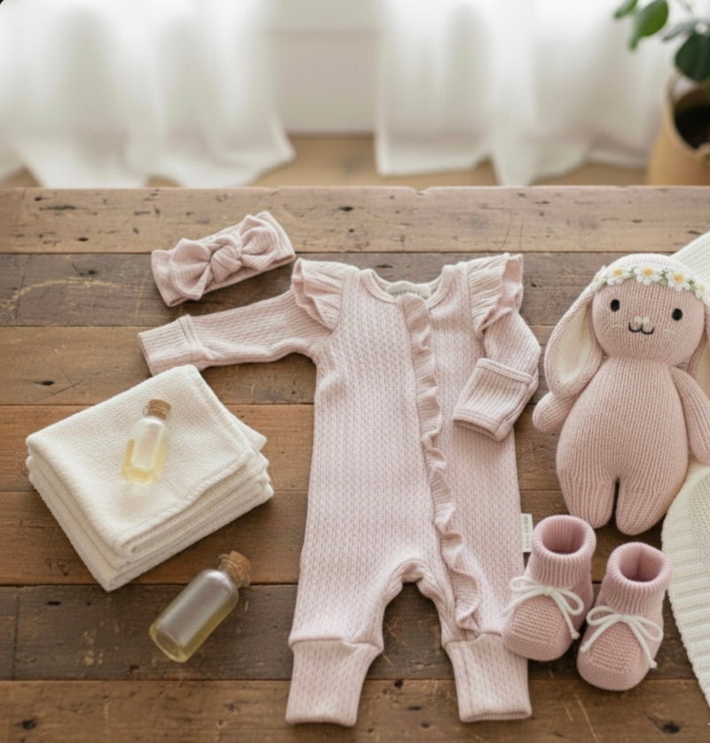 Chargez l'image dans la visionneuse de la galerie, Barboteuse boho bébé avec bandeau assorti – Kali
