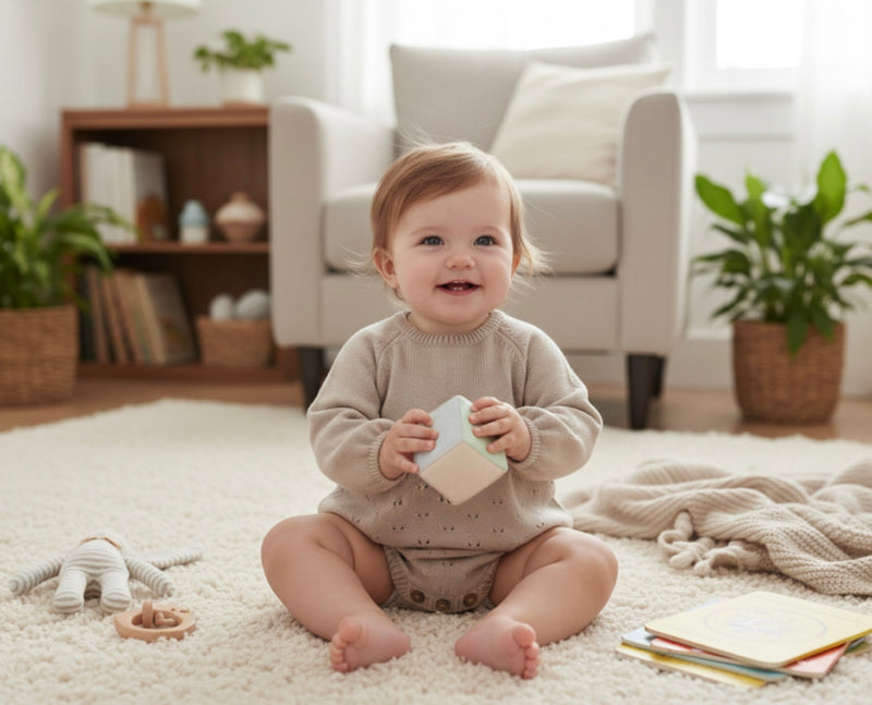 Chargez l'image dans la visionneuse de la galerie, Combinaison bébé en tricot de coton douce et élégante – Kali
