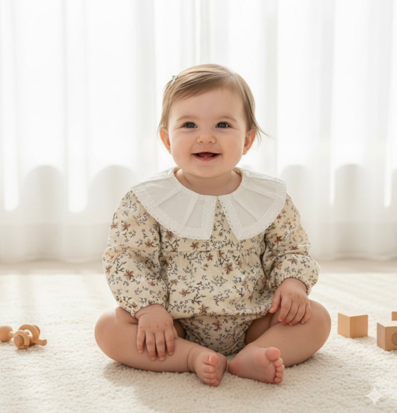 Chargez l&#39;image dans la visionneuse de la galerie, Cache-couches bébé fleuri rosé coton doux – Kali
