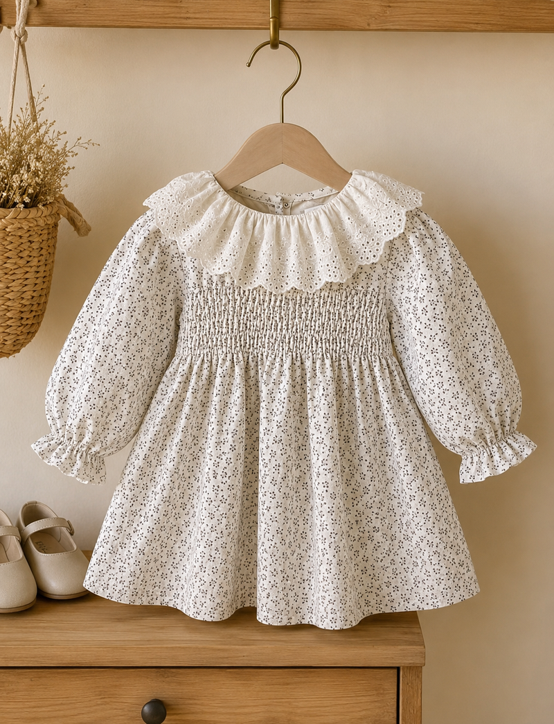 Load image into Gallery viewer, Autumn Floral Cotton Dress – Autumn-Winter

