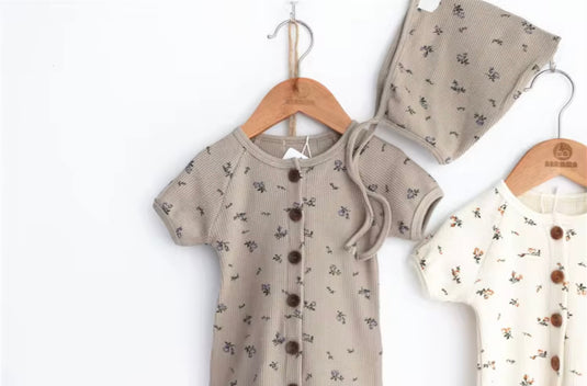 Barboteuse bébé garçon coton doux – motifs élégants – Kali
