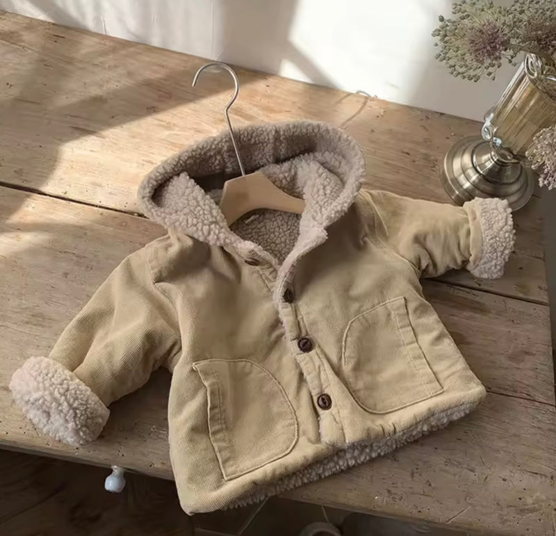 Load image into Gallery viewer, Warm and soft lamb wool-style coat for boys
