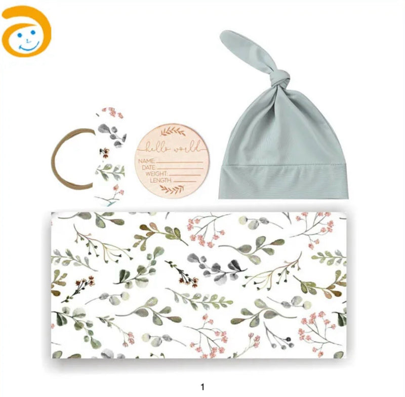 Load image into Gallery viewer, Kali Soft Cotton Newborn Cocoon – Blanket, Hat and Headband
