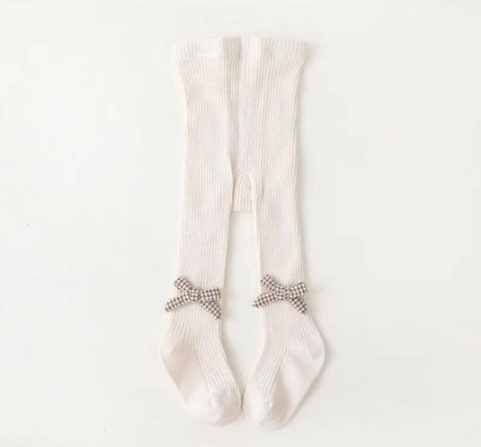 Baby girl cotton tights with embroidered flowers – Kali