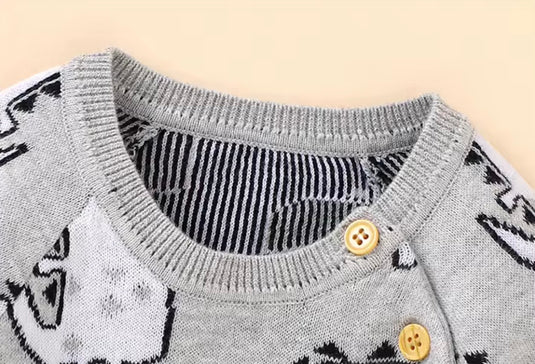 Combinaison bébé garçon en tricot de coton doux avec bonnet – Kali