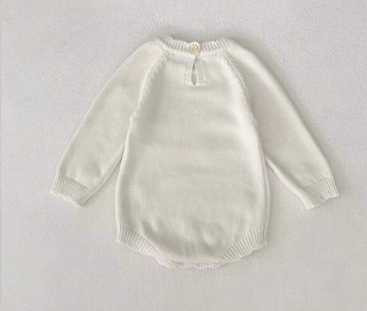 Soft knit baby jumpsuit with floral pattern – Kali