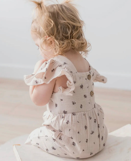 Combinaison flutter Florale coton bio