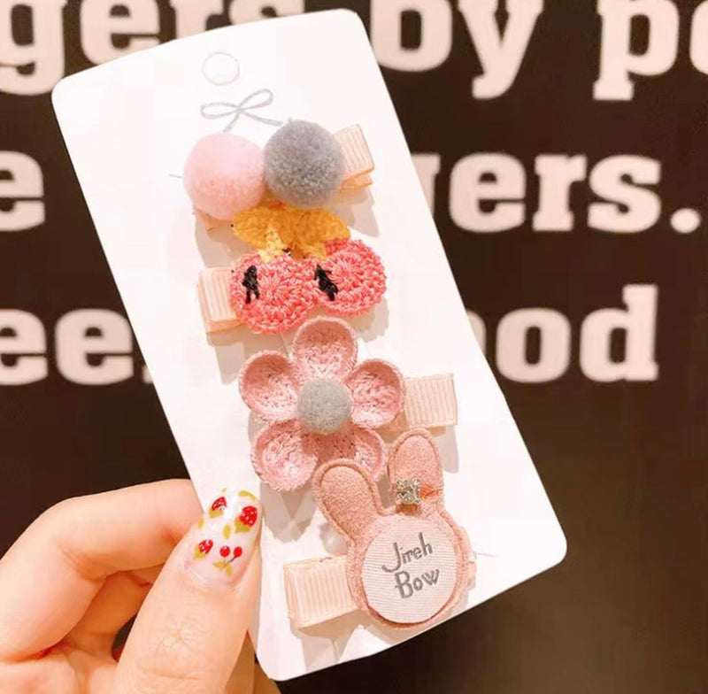 Chargez l&#39;image dans la visionneuse de la galerie, Paquet de 3 ou 4 jolis clips à cheveux bébé fille – Kali May
