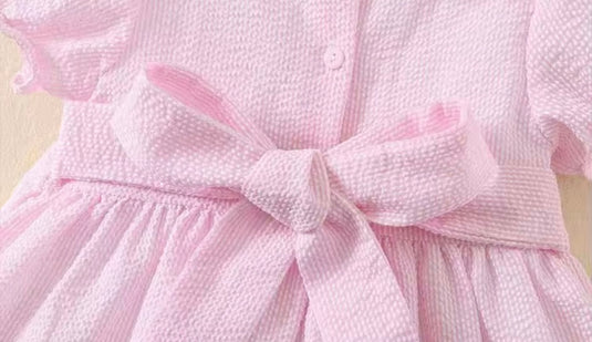 Robe fille manches courtes – Vichy
