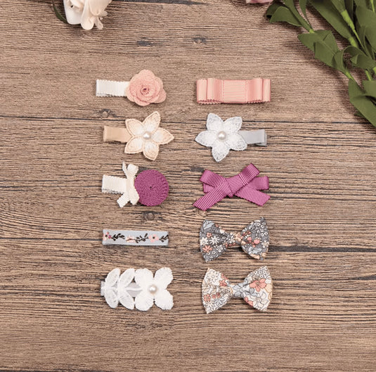 Ensemble de 10 clips à cheveux bébé fille – Kali April