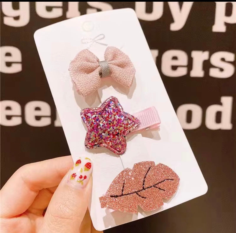 Chargez l&#39;image dans la visionneuse de la galerie, Paquet de 3 ou 4 jolis clips à cheveux bébé fille – Kali May
