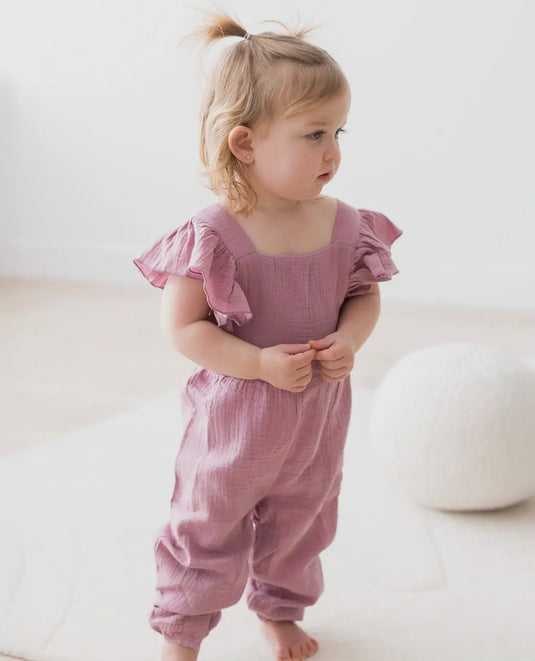 Combinaison Flutter Rose coton bio