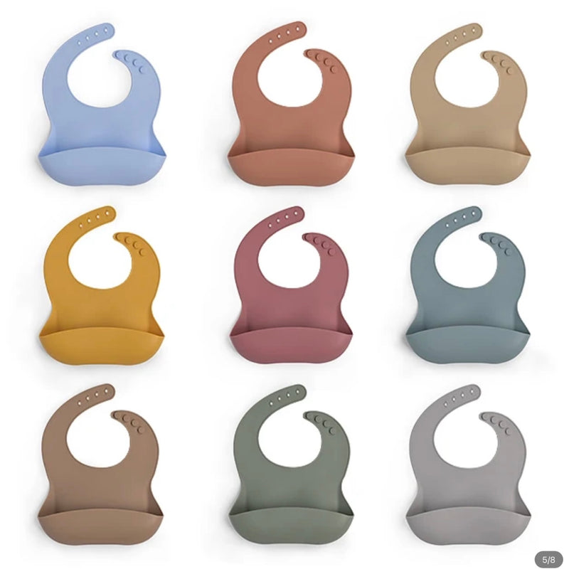 Chargez l'image dans la visionneuse de la galerie, Bavoir bébé en silicone souple et imperméable – Kali - Boutique Kaki Lilas
