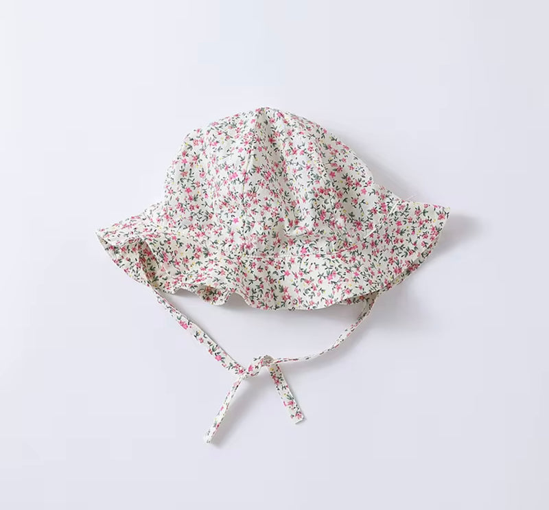 Chargez l'image dans la visionneuse de la galerie, Barboteuse pour bébé à fleurs avec chapeau Vichy
