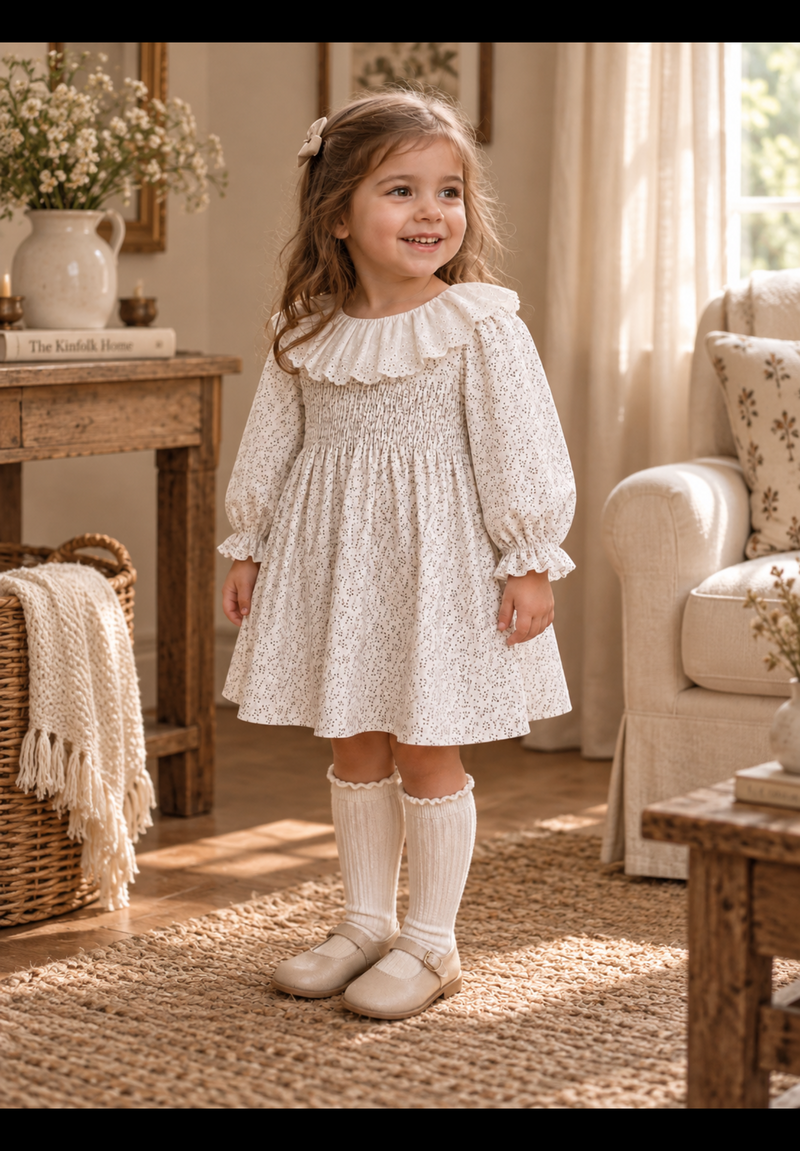 Load image into Gallery viewer, Autumn Floral Cotton Dress – Autumn-Winter
